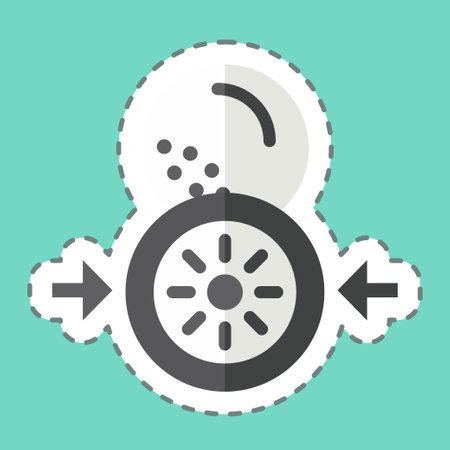 Sticker line cut Marker. related to Golf symbol. simple design editable. simple illustrationのイラスト素材