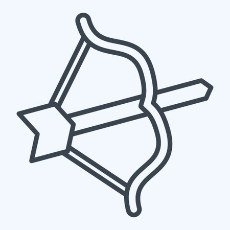 Icon Archery. related to Celtic symbol. line style. simple design editable. simple illustrationのイラスト素材