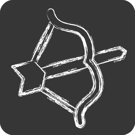 Icon Archery. related to Celtic symbol. chalk Style. simple design editable. simple illustrationのイラスト素材