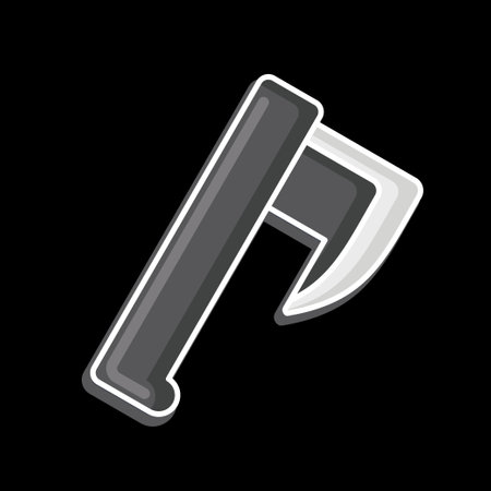 Icon Axe. related to Celtic symbol. glossy style. simple design editable. simple illustrationのイラスト素材
