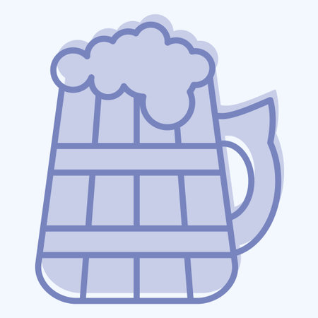 Icon Beer. related to Celtic symbol. two tone style. simple design editable. simple illustrationのイラスト素材