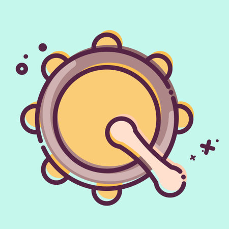 Icon Bodhran. related to Celtic symbol. MBE style. simple design editable. simple illustrationのイラスト素材