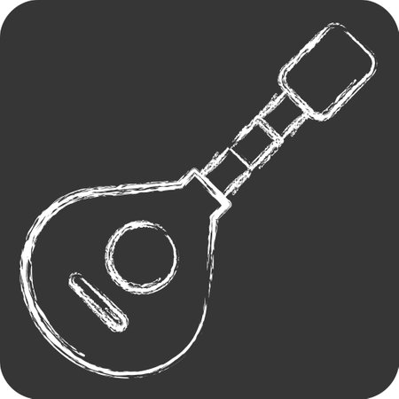 Icon Bouzouki. related to Celtic symbol. chalk Style. simple design editable. simple illustrationのイラスト素材