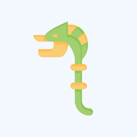 Icon Carnyx. related to Celtic symbol. flat style. simple design editable. simple illustrationのイラスト素材