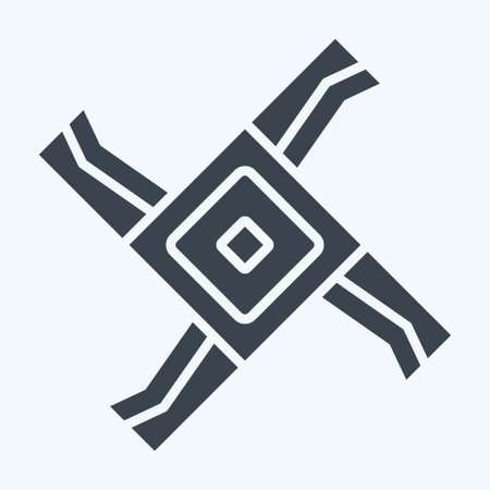 Icon Brigid Cross. related to Celtic symbol. glyph style. simple design editable. simple illustrationのイラスト素材