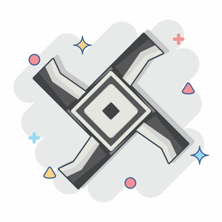 Icon Brigid Cross. related to Celtic symbol. comic style. simple design editable. simple illustrationのイラスト素材