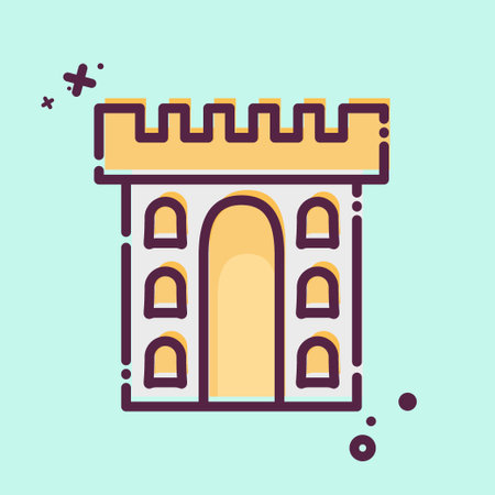 Icon Castle. related to Celtic symbol. MBE style. simple design editable. simple illustrationのイラスト素材