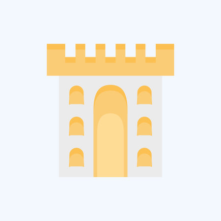 Icon Castle. related to Celtic symbol. flat style. simple design editable. simple illustrationのイラスト素材
