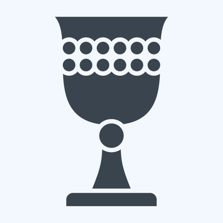 Icon Chalice. related to Celtic symbol. glyph style. simple design editable. simple illustrationのイラスト素材