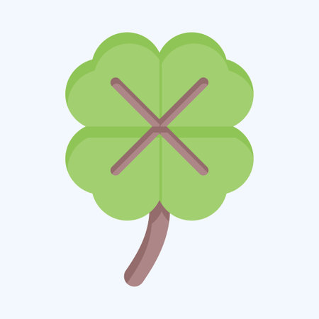 Icon Clover. related to Celtic symbol. flat style. simple design editable. simple illustrationのイラスト素材