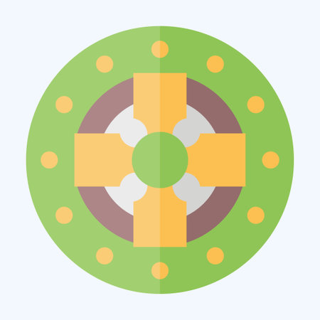 Icon Coin. related to Celtic symbol. flat style. simple design editable. simple illustrationのイラスト素材