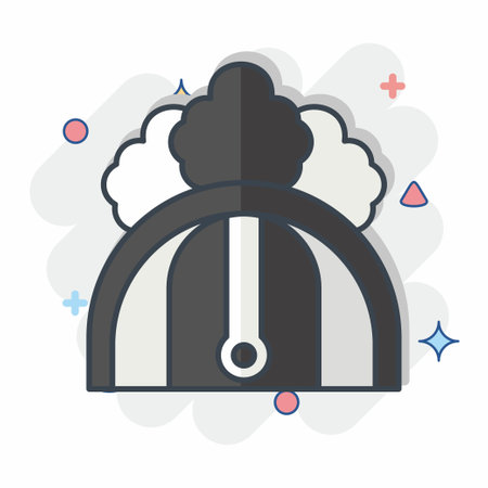 Icon Camping Ground Parking. related to Accommodations symbol. comic style. simple design editable. simple illustrationのイラスト素材