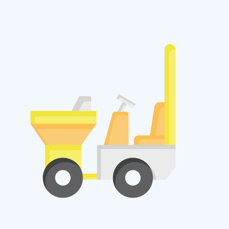 Icon Dumper. related to Construction Vehicles symbol. flat style. simple design editable. simple illustrationのイラスト素材
