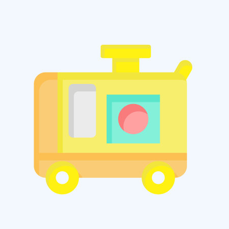 Icon Generator. related to Construction Vehicles symbol. flat style. simple design editable. simple illustrationのイラスト素材