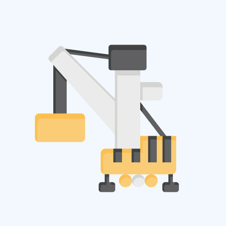 Icon Harbor Crane. related to Construction Vehicles symbol. flat style. simple design editable. simple illustrationのイラスト素材