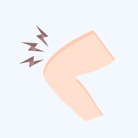 Icon Knee. related to Orthopedic symbol. flat style. simple design editable. simple illustrationのイラスト素材
