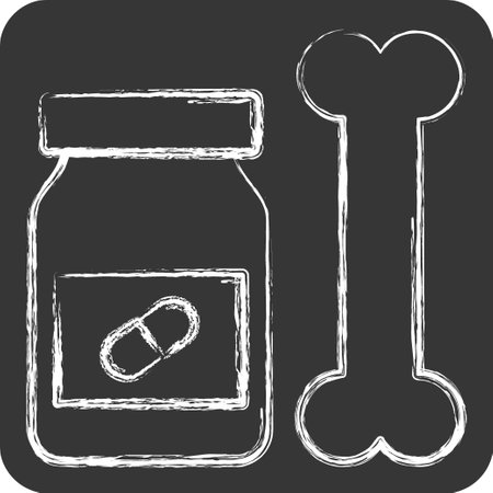 Icon Medicine. related to Orthopedic symbol. chalk Style. simple design editable. simple illustrationのイラスト素材