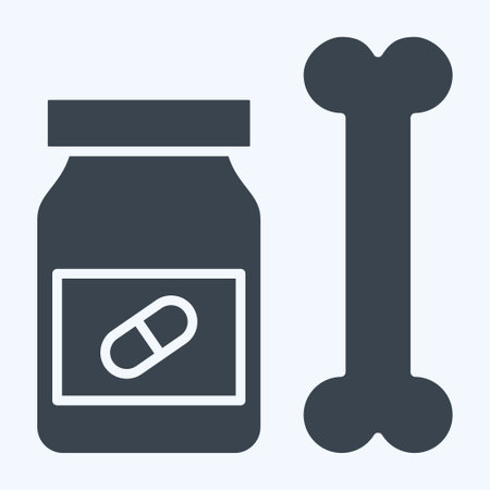 Icon Medicine. related to Orthopedic symbol. glyph style. simple design editable. simple illustrationのイラスト素材