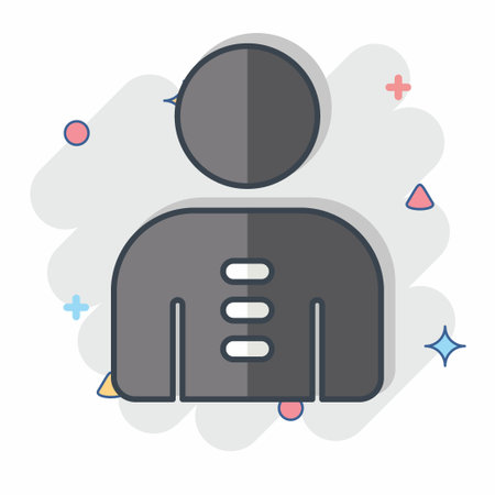 Icon Posture. related to Orthopedic symbol. comic style. simple design editable. simple illustrationのイラスト素材