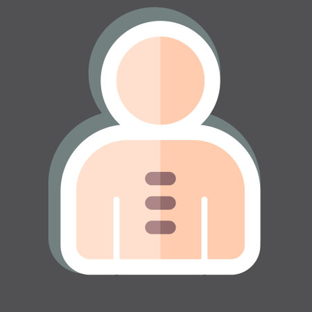 Sticker Posture. related to Orthopedic symbol. simple design editable. simple illustrationのイラスト素材