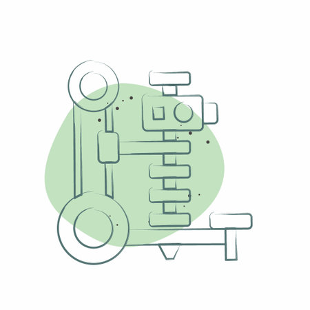 Icon Digger. related to Agriculture symbol. Color Spot Style. simple design editable. simple illustrationのイラスト素材