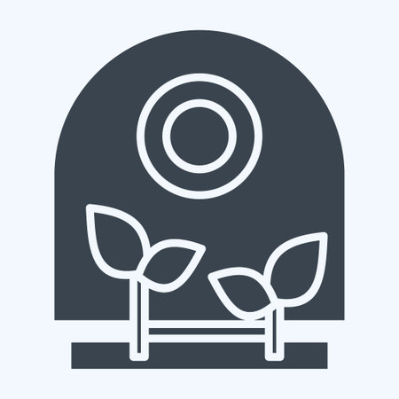 Icon Greenhouse. related to Agriculture symbol. glyph style. simple design editable. simple illustrationのイラスト素材