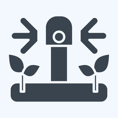 Icon Irrigation. related to Agriculture symbol. glyph style. simple design editable. simple illustrationのイラスト素材