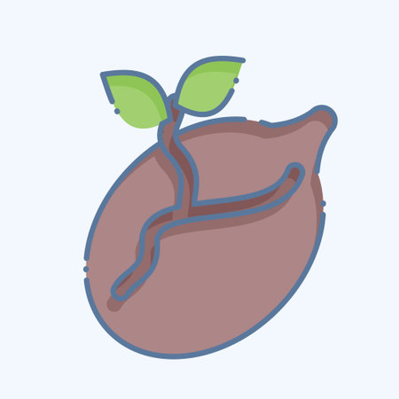 Icon Seeds. related to Agriculture symbol. doodle style. simple design editable. simple illustrationのイラスト素材
