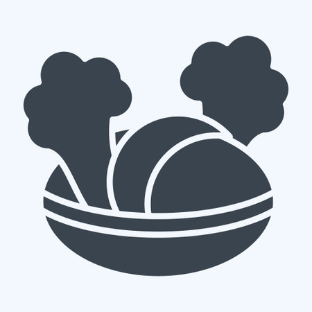 Icon Vegetables. related to Agriculture symbol. glyph style. simple design editable. simple illustrationのイラスト素材