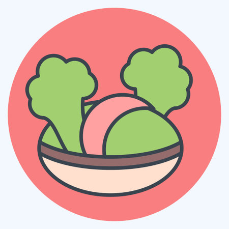 Icon Vegetables. related to Agriculture symbol. color mate style. simple design editable. simple illustrationのイラスト素材
