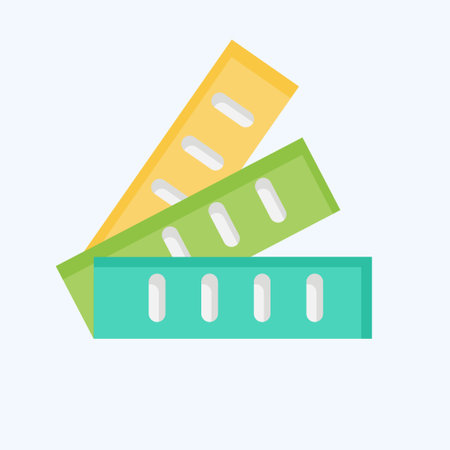 Icon Color Card. related to Art and Media symbol. flat style. simple design editableのイラスト素材