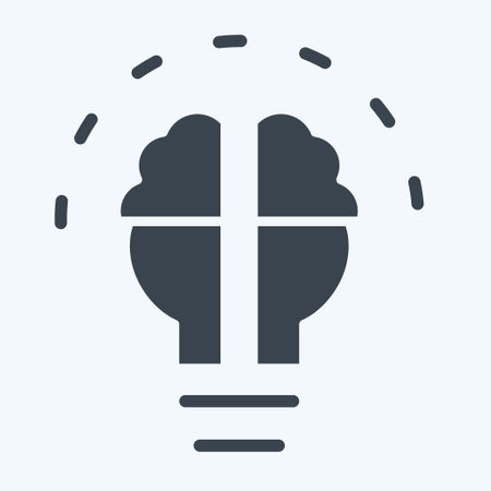 Icon Brainstorming. related to Art and Media symbol. glyph style. simple design editableのイラスト素材