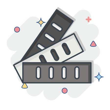 Icon Color Card. related to Art and Media symbol. comic style. simple design editableのイラスト素材