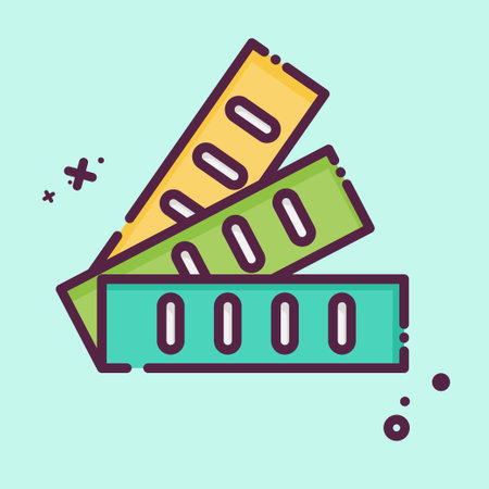 Icon Color Card. related to Art and Media symbol. MBE style. simple design editableのイラスト素材