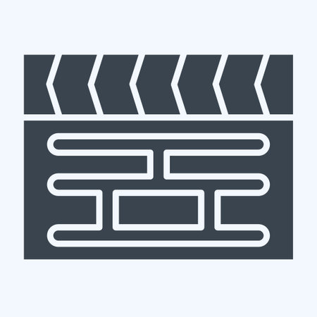 Icon Movie. related to Art and Media symbol. glyph style. simple design editableのイラスト素材