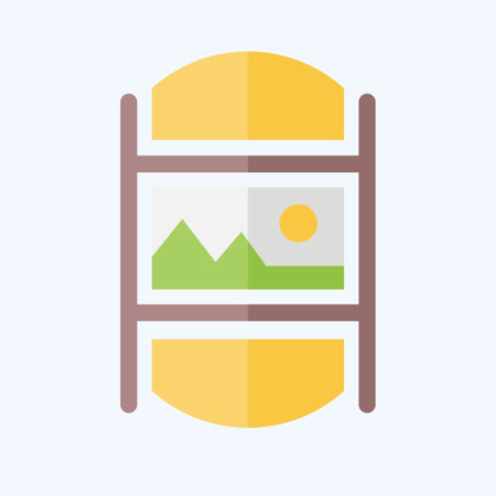 Icon Photo Gallery. related to Art and Media symbol. flat style. simple design editableのイラスト素材