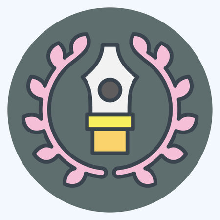 Icon Premium Quality. related to Art and Media symbol. color mate style. simple design editableのイラスト素材