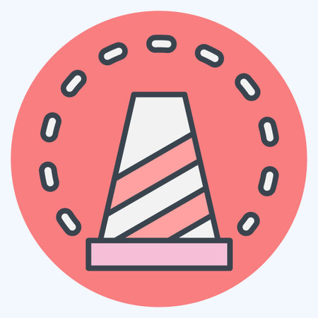 Icon Under Construction. related to Art and Media symbol. color mate style. simple design editableのイラスト素材