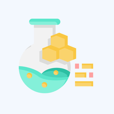 Icon Chemicals. related to Nuclear symbol. flat style. simple design editable. simple illustrationのイラスト素材