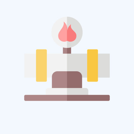 Icon Gas Pipeline. related to Nuclear symbol. flat style. simple design editable. simple illustrationのイラスト素材
