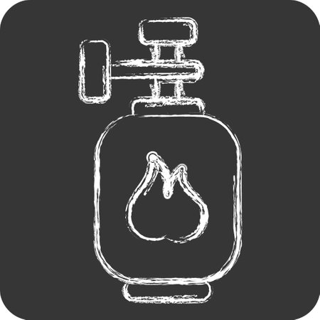 Icon Gas Tank. related to Nuclear symbol. chalk Style. simple design editable. simple illustrationのイラスト素材