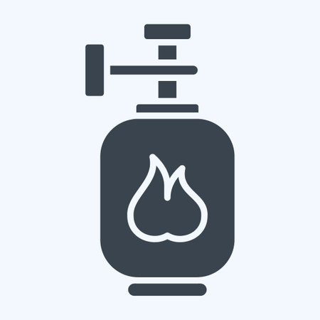 Icon Gas Tank. related to Nuclear symbol. glyph style. simple design editable. simple illustrationのイラスト素材