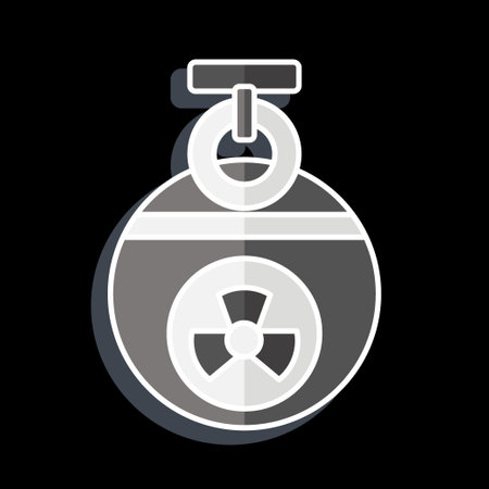 Icon Grenade. related to Nuclear symbol. glossy style. simple design editable. simple illustrationのイラスト素材