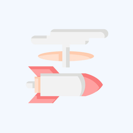 Icon Nuclear Weapon. related to Nuclear symbol. flat style. simple design editable. simple illustrationのイラスト素材