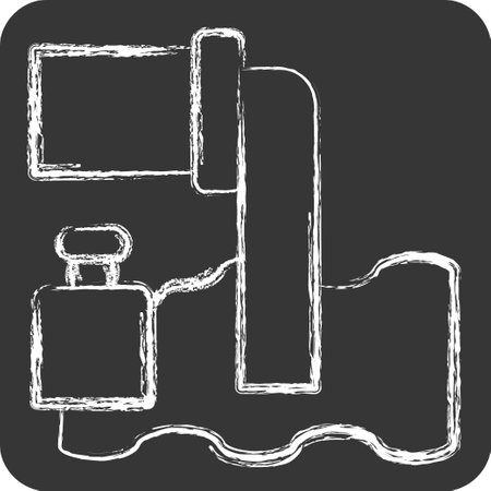 Icon Sewage Pipe. related to Nuclear symbol. chalk Style. simple design editable. simple illustrationのイラスト素材