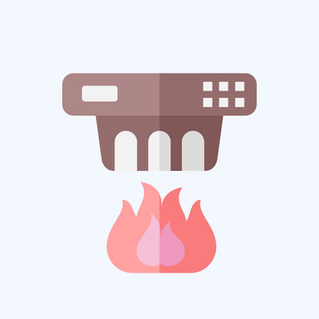 Icon Smoke Detector. related to Nuclear symbol. flat style. simple design editable. simple illustrationのイラスト素材