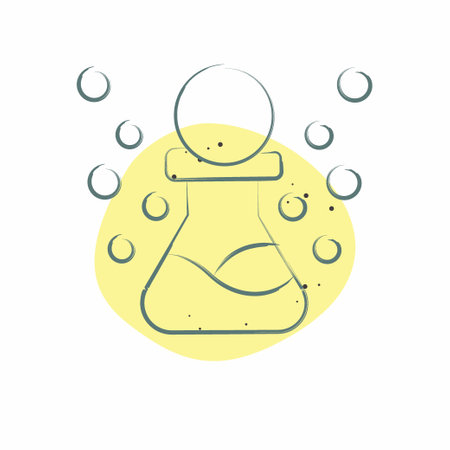 Icon Technetium. related to Nuclear symbol. Color Spot Style. simple design editable. simple illustrationのイラスト素材