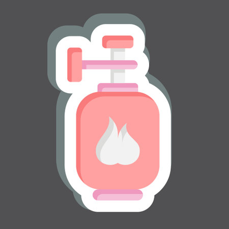 Sticker Gas Tank. related to Nuclear symbol. simple design editable. simple illustrationのイラスト素材