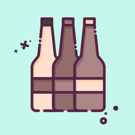 Icon Alcohol. related to Addiction Dictionary symbol. MBE style. simple design editable. simple illustrationのイラスト素材