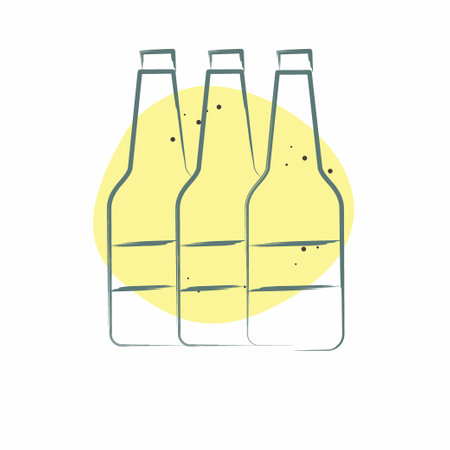 Icon Alcohol. related to Addiction Dictionary symbol. Color Spot Style. simple design editable. simple illustrationのイラスト素材